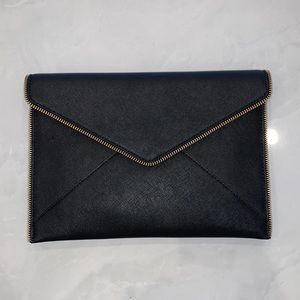 Rebecca Minkoff NWT black gold clutch